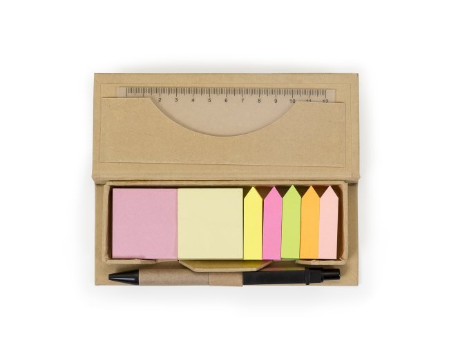 Bloco de Anotao com Post-it e Caneta