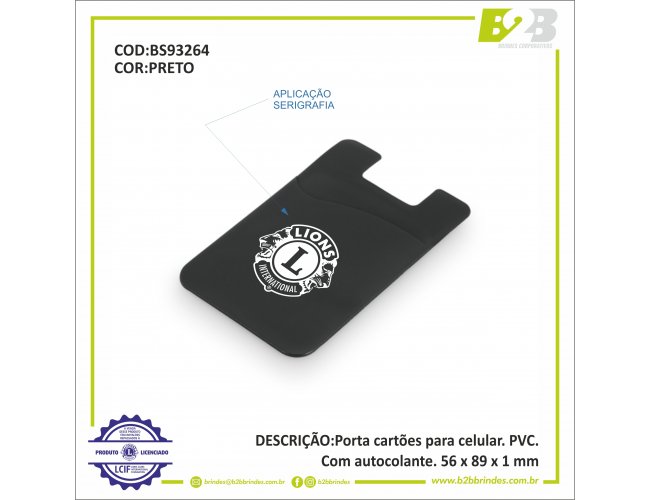 Porta cartes para celular