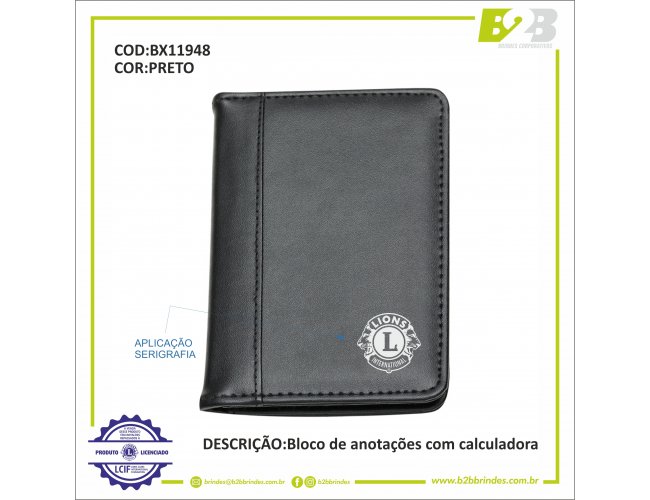 Bloco de anotaes com calculadora