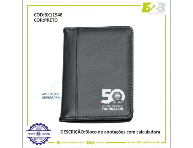 Bloco de anotaes com calculadora