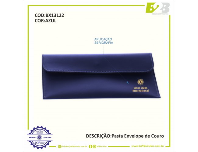 Carteira Envelope de Couro Sinttico