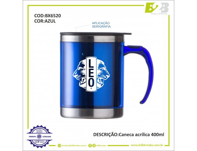 Caneca acrlica 400ml