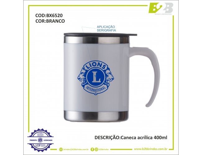 Caneca acrlica 400ml